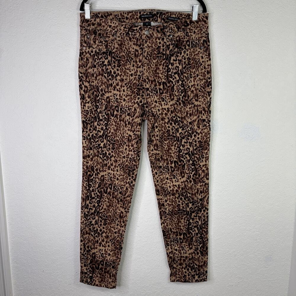 Needle & Cloth Skinny Ankle Leopard Print Pants Size 14, cotton blend, casual